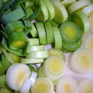 chopped leeks