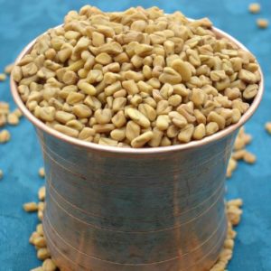 bucket of fenugreek seeds