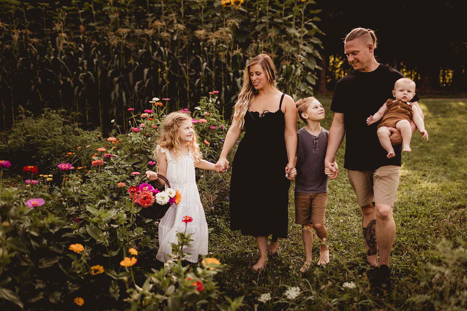 Flower garden family photos