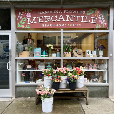 Carolina Flowers building in Marshall before Helene